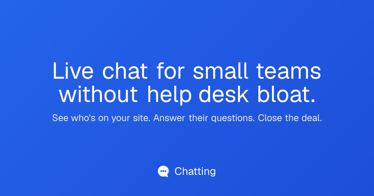 Chatting live chat software for teams